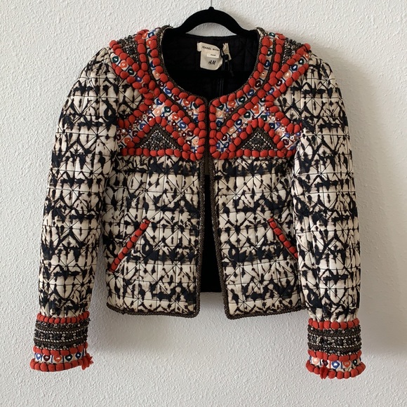 NWT Isabel Marant Pour H&M  Beaded Jacket 2 - Picture 2 of 7